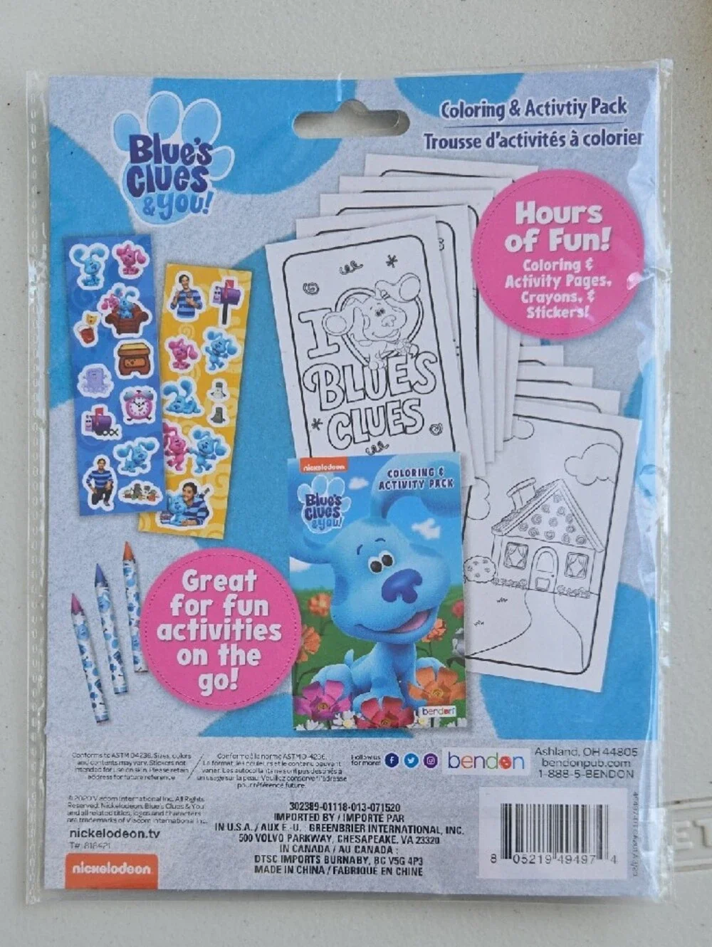Nickelodeon Blue's Clues & You! Activity Pack - Blue - Picture 2 of 3